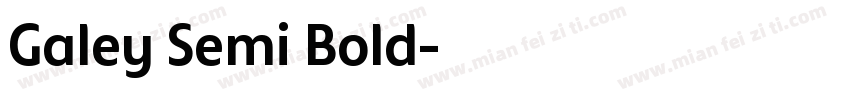 Galey Semi Bold字体转换